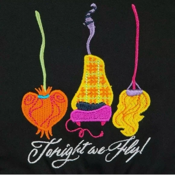 Disney Dress Shop Hocus Pocus Dress Size L tea length Halloween witches flames - Picture 3 of 13